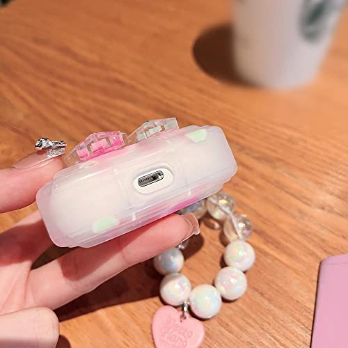 Minscose Compatible With Airpod Pro Clear Case,Cute 3D Stars Pattern Design With Love Heart Keychain, Soft Tpu Protective Shockproof Case For Airpods Pro For Girls Women Teens #TOP5