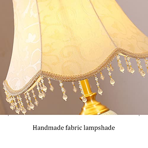 Lampe de table rétro en céramique avec base en cuivre pour bureau - 3
