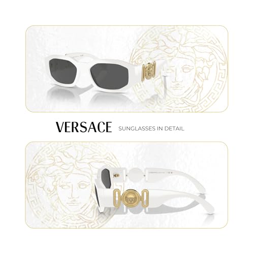 Versace VE4361 Rectangular Sunglasses Bundle for Men for Women, White/Grey - image 5