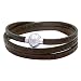 LORD'S PRAYER ENGRAVED LEATHER WRAP BRACELET - BROWN (8 Inches)