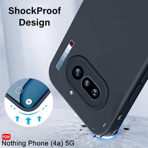 Image of TheGiftKart Liquid Silicon Back Cover Case for Nothing Phone 4a 5G | Total Camera Protection | Micro-Fibre Lining Inside | Shockproof Back Cover Case for Nothing Phone 4a 5G (Silicone, Blue)