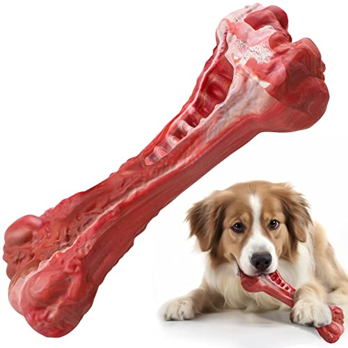 Jewyow Indestructible Dog Toys - Beef Flavor Chew Toys for Large, Medium, Small Dogs; Tough Dog Toy