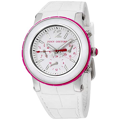 JUICY COUTURE 1900896 - Reloj de Pulsera para Mujer, Correa de Caucho Color Blanco JUICY COUTURE 1900896 - Reloj de Pulsera para Mujer, Correa de Caucho Color Blanco