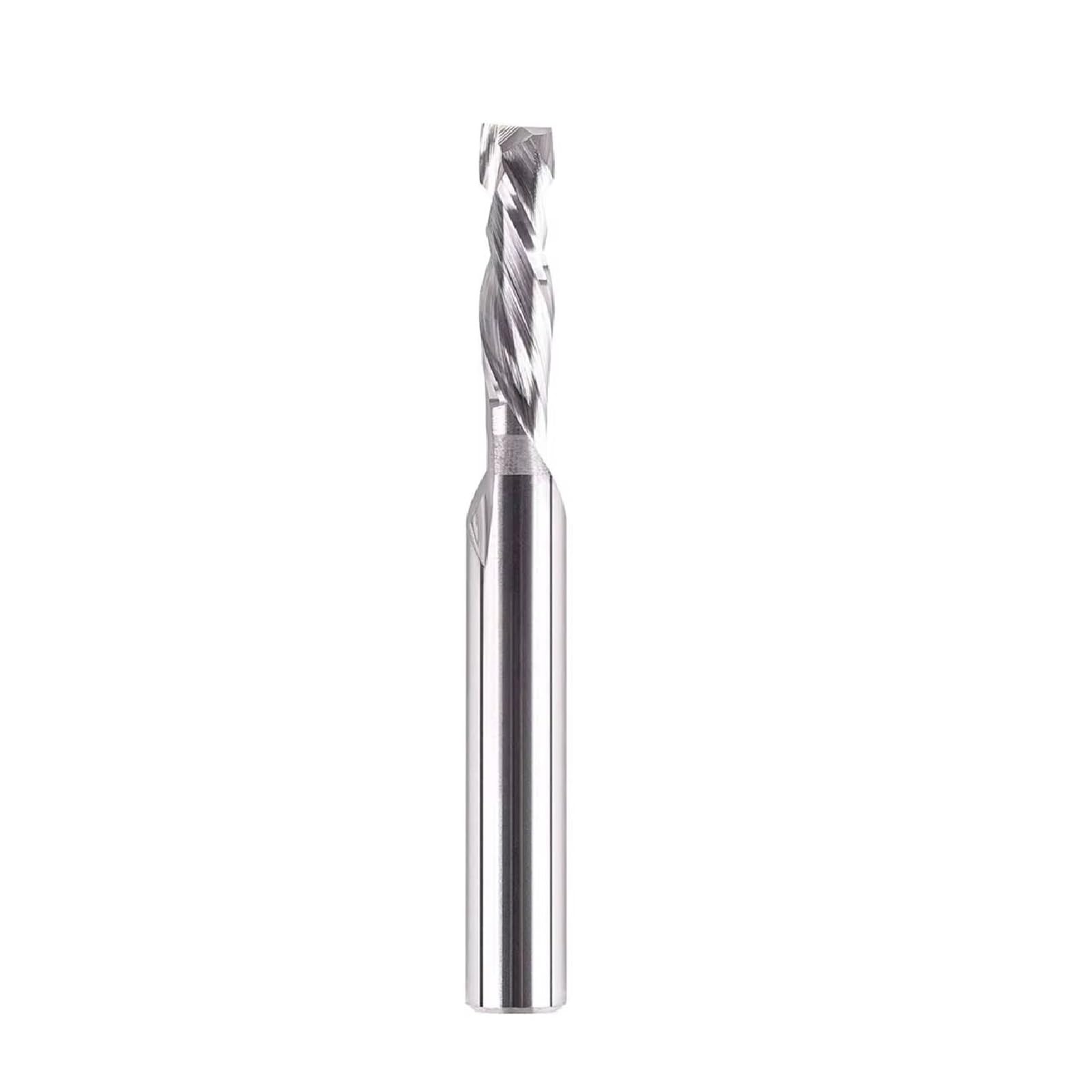 Fresa para carpintería de 8 mm diámetro, corte arriba a abajo, herramienta fresado carburo en espiral 2 flautas, enrutador CNC, fresa extremo madera compresión(SP2FC-D4.0-L20-H8)