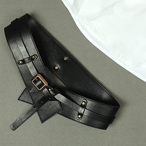 Image of Haute Sauce Black Solid Waist Belt (AZ HSBL1080)