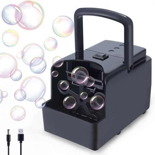 Machine à Bulles Portable - Câble USB Rechargeable, pour Fêtes Anniversaire