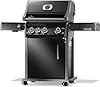 Napoleon Rogue PRO 425 Propane Gas Grill with Infrared Side Burner, Black, Durable 4-Burner Backyard Grill