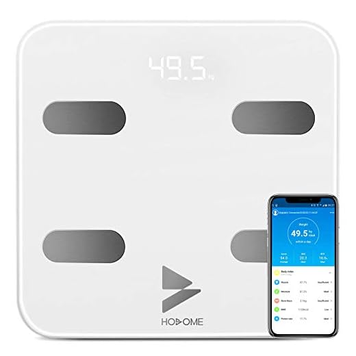Pèse Personne Impédancemètre, Hosome Balance Connectée, Pèse-Personne Bluetooth Balance Salle de Bains Impedancemetre avec 17 Données Corporelles (BMI/Muscle/Graisse Corporelle/Masse Osseuse) (Blanc)