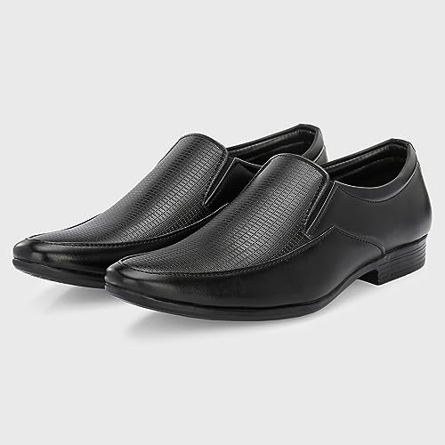 Image of Centrino Mens Formal Shoe |Slip-On Men's Formal Shoe | Stylish Non-Lace Design | Soft Cushioned Insole for Comfort | Perfect for Office & Formal Wear (64047)