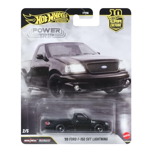 Hot Wheels Premium Car Culture Vehicle 99 Ford F150 SVT Lightning Pick Up Sports Collection 1:64 Scale for Kids Ages 3 and Up