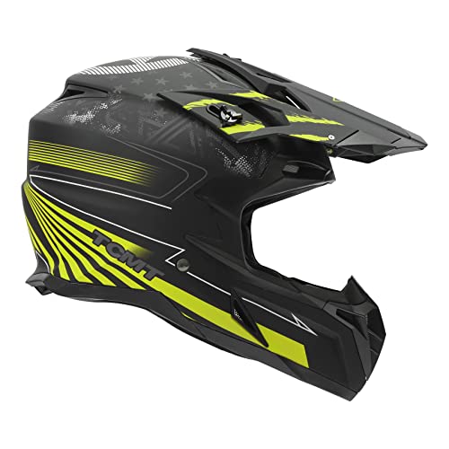 Xfmt Dot Unisex-Adult Motocross Helmets Off Road Atv Dirt Bike Bmx Full Face Helmets (Black Yellow Star, X-Large) #TOP3