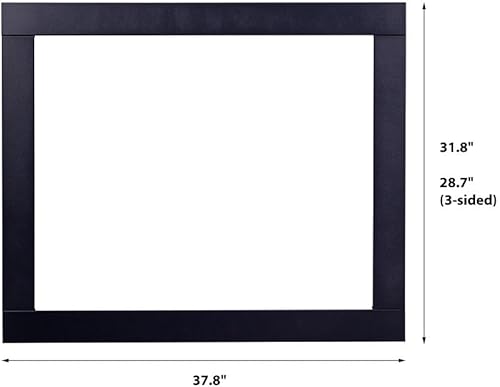 Vista 32 de Modern Ember Uptown - Kit de molduras para chimenea eléctrica, kit de 28 molduras para calentador eléctrico, insertos de chimenea eléctrica