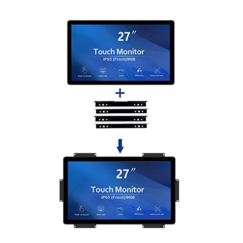 Image of GreenTouch 27 inch 10 Points PCAP Open Frame Touch Screen LCD Display Monitors HDMI+VGA+DVI 1920x1080 Black