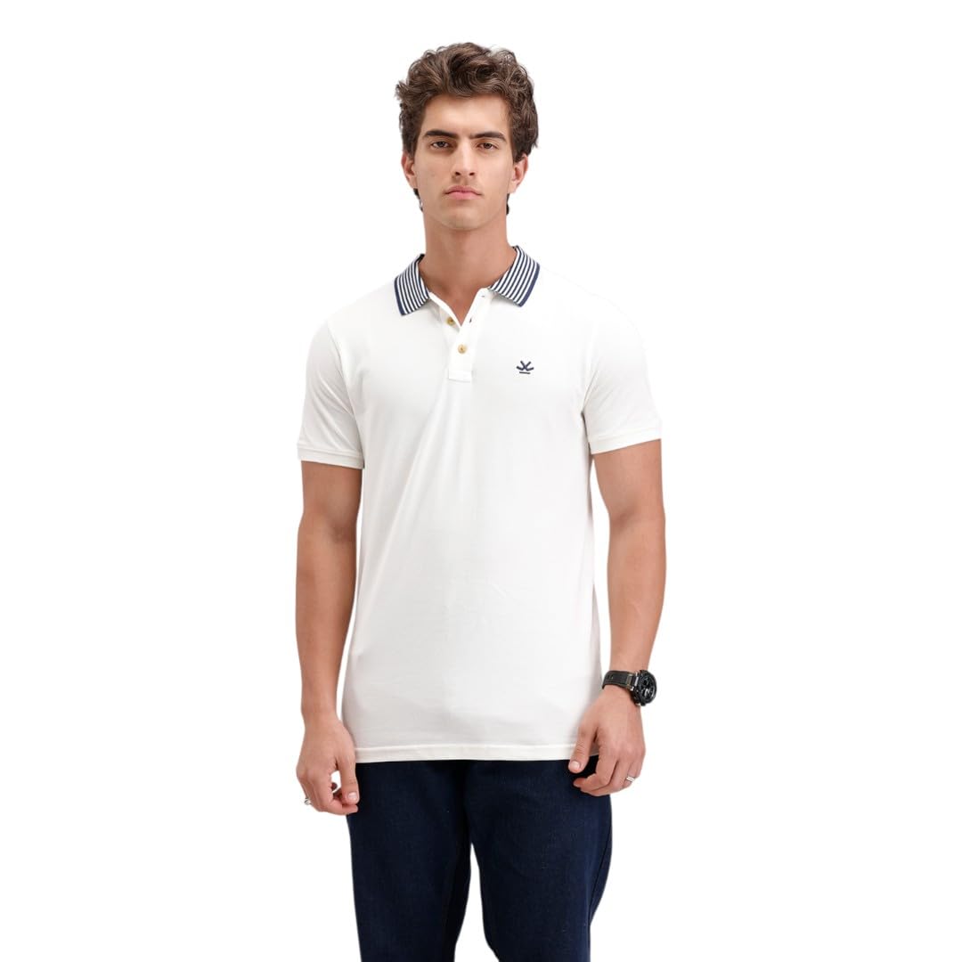 wrogn Men's 100% Cotton Pique Polo T-Shirt | Solid | Slim Fit-picture-38