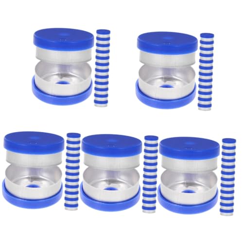 COSMEVIVI 5sets Caps for Headspace Glass Vial Aluminum Bottle Caps Sample Vial Sealer 100pcs*5