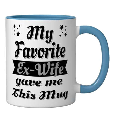 Taza de cerámica azul y blanca 11oz miniatura 2