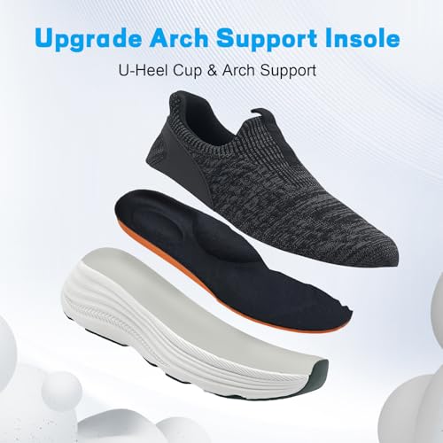 Chaussure de course femme slip on | Baskets de marche légères tennis - 4