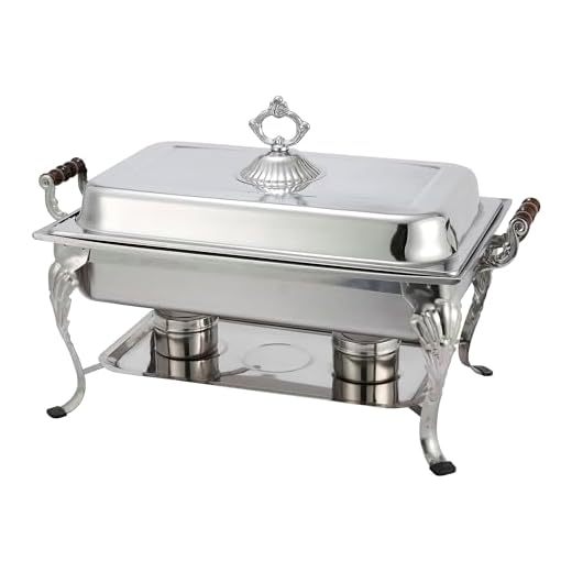 Winco Full Rectangular Crown Chafer, 8-Quart, Stainless Steel