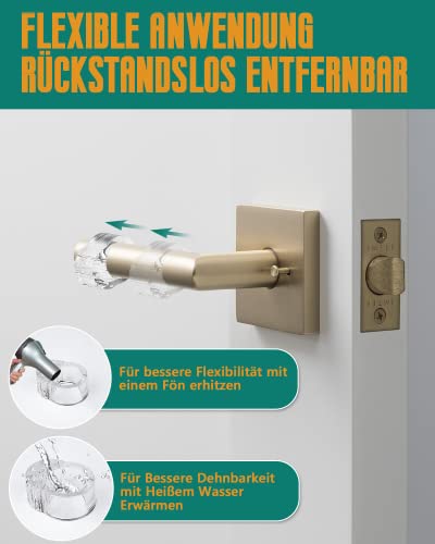 BAIPOK 6er Set Transparente Türstopper Klinke, Hochelastische Türgriff Schutz, Schutz für Wände und Möbel, 18mm