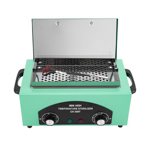 MINRS Esterilizador de aire caliente, esterilizador de alta temperatura, 300 W, 220 ℃, esterilizador de calor seco con temporizador ajustable para herramientas de uñas, herramientas cosméticas,