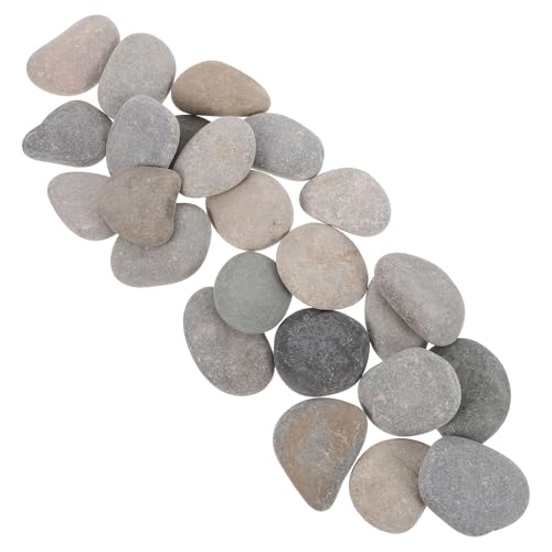 Pierres artisanales lisses et plates de 3 à 5 cm pour décors de jardin