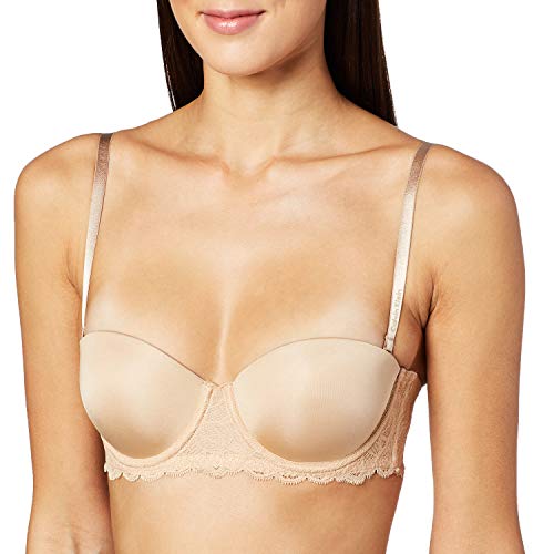 Calvin Klein Women's Seductive Comfort Lift Strapless Multiway Bra, Bare, 36B - Image 3