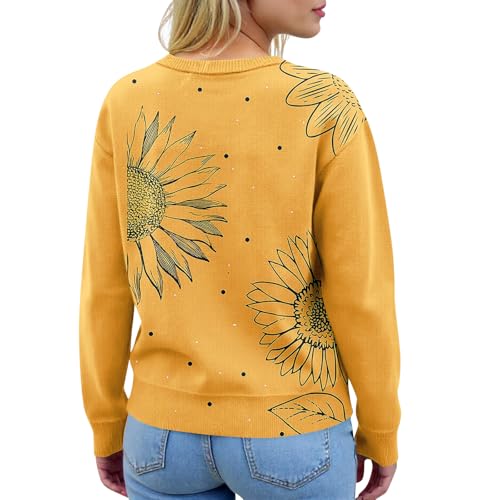 Floral Cardigan Sweater for Women 2025 Button Down Cable Knit Sweater Coats Lightweight Fall Outerwear Outfits2