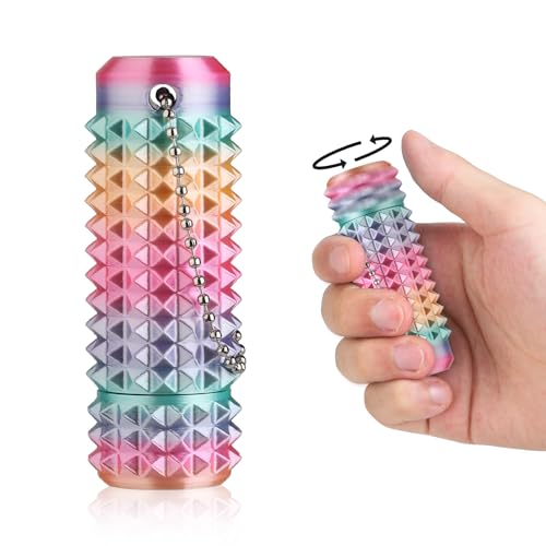 Little Ouchies Pain Stim Fidget Toy, 3D Printed Pocket Spiky Keychain with Clicker Button Spinner...
