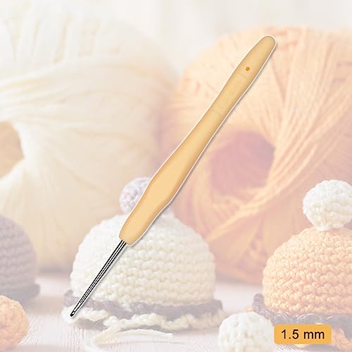 Image of QLRFFLJOY 1.5mm Crochet Hook Small Size Crochet Hooks Lace Crochet Needle Embroidery Thread Knitting Weaving Tool DIY Lace Yarn Crochet Needles (1.5 mm)