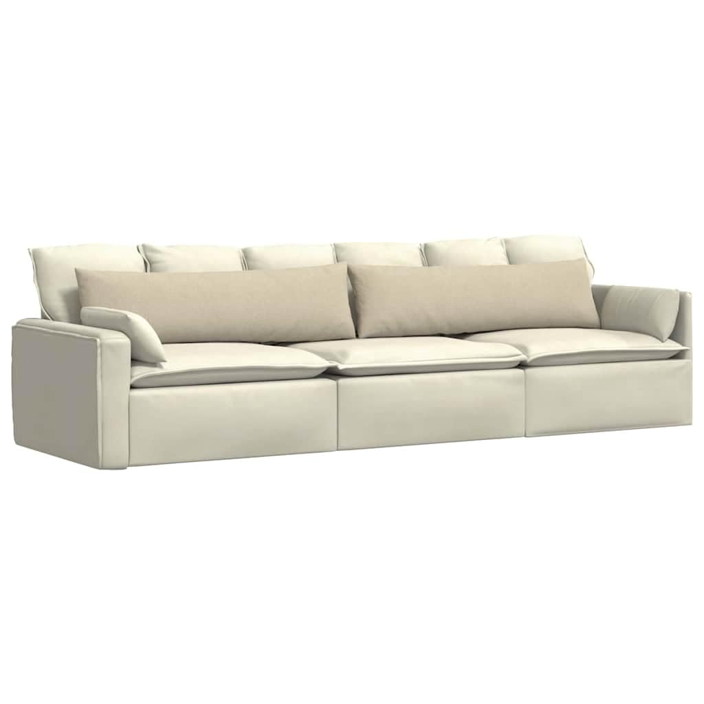 Coussins de canapé crème 145x40 cm amovibles pour rénover votre salon facilement