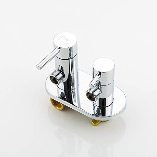 Ensemble de douche HandheldSpray laiton eau chaude froide avec support mural et tuyau - 3