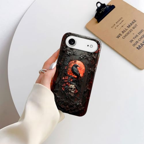 Coque P19JL Air rigide hybride crâne de corbeau gothique anti-rayures - 7