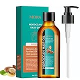 Moroccan Argan Oil, Hair Oil for Frizzy Hair, Morroccan Hair Care Oil Natural Serum Help Split Ends Dry Scalp Hair Care Products Strengthen Dry Damaged Curly Long Curly Hair Treatment Heat Protectant