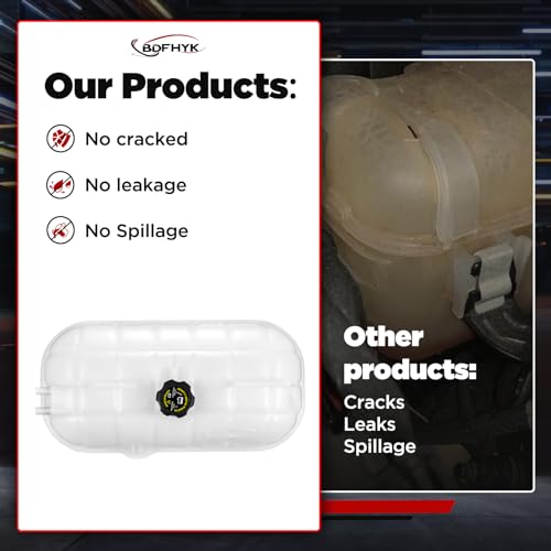 Image of BDFHYK Engine Coolant Expansion Reservoir Overflow Tank Compatible with Freightliner Columbia 2001-2007, Century Class 01-07, Replaces 603-5201 S-20397 0520529000 0523045000 0523045001