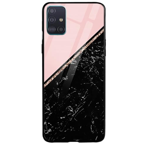 Image of COLORflow Back Cover Compatible with Samsung Galaxy A71 | Black Marble Pink | Shockproof TPU Bumper Cover with Camera Protection Back Cover Compatible with Samsung Galaxy A71