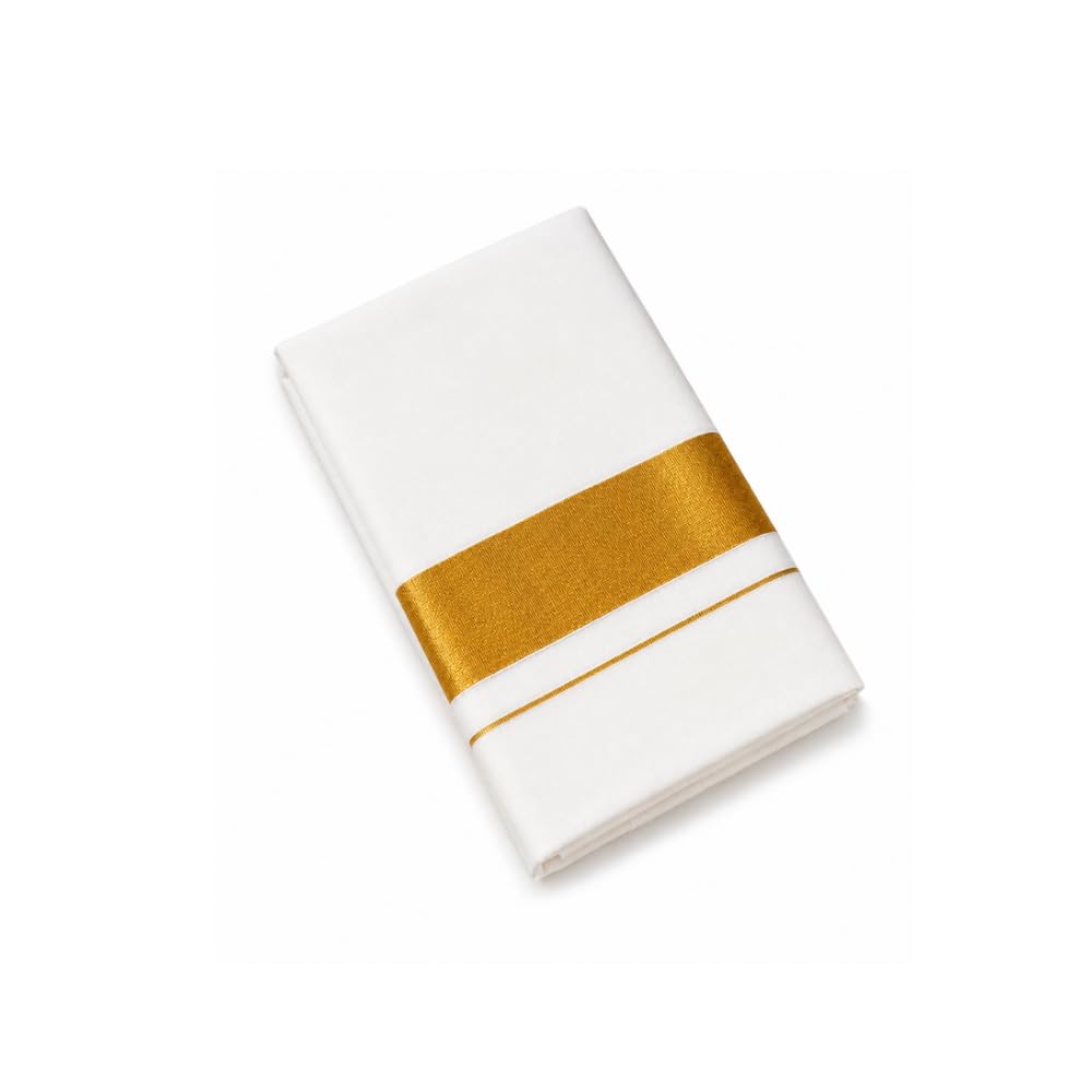 Kerala Kasavu Onam Saree off-White with Golden Zari Border-image-49