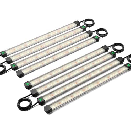 VIVOSUN Lumaray LED Grow Light Bars 16”(8-Bar), Full Spectrum Side Lighting with 60% Red Light up to 25% Yields for Grow Tents, Greenhouses, Magnet Reliability Upgraded, SGS Compatible