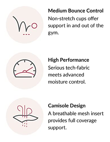 Full Figure Plus Size No-Bounce Camisole Elite Sports Bra Wirefree #1067 Black #TOP7