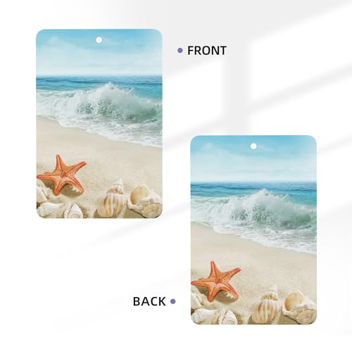 Image of Custom Air Fresheners Design Your Own Add Any Image Text Logo Suitable for Car Room Wardrobe Bathroom and Bedside Personalized Hanging Ornaments, SandBeach, 2.4 inchx3.5 inch