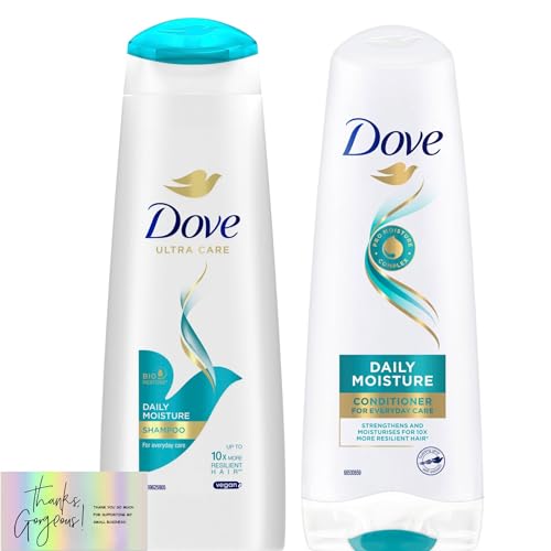 Dove Ultra Care Daily Moisture Shampoo 250ml and Conditioner 200ml Bundle | for Everday Use | 2 Pack With Oerich Card - Image 3