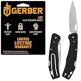Gerber Gear LST - EDC Pocket Knife - Survival Tactical Tool for Travel, Camping & Outdoor Adventure - Lightweight & Compact Folding Knife - Stainless Steel Blade - Black