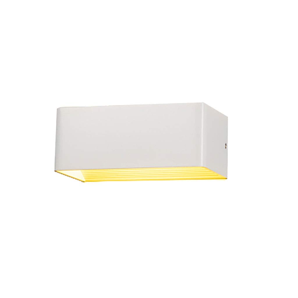 HynJGih Modern Outdoor Aisle Waterproof Square Dimming Hotel Indoor Bedside Corridor Bedroom Living Room LED Wall Lamp(White,A)