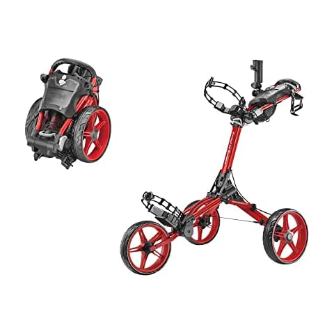 Caddytek Unisex Caddylite Compact, Red Golf Push Pull Cart Trolley, Red, One Size UK Cover