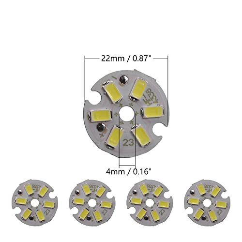 Image of Othmro 5pcs 23mm Dia LED Chip Bulb Super Bright High Power, 9-11V 6500K 5730 Aluminum LED Bulb Surface Mounted Devices Light Beads,Floodlight for Camper Light Bulb, Home Reading, Light Marine Lamps