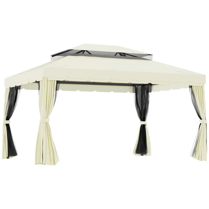 Tessuto Idrorepellente Per Esterno Al Metro - Impermeabile Panna Per Tende, Gazebo E Pergolati, Altezza 335 Cm - Foto 11