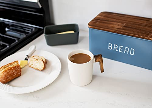 Taza estilo japonés con asa y tapa de madera 12 onzas miniatura 6