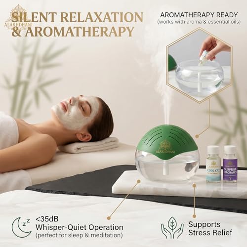Image of 3-in-1 Portable Room Air Purifier Aroma Diffuser | 1500 ml | Electric Humidifier Revitalizer for Home, Office, Bedroom & Spa