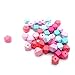 40 Pcs Candy Colors Geometric Wooden Beads 16 Face Wood Ball for DIY Craft Jewelry Making Kids Toys, 0.78 Inch