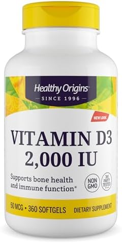 Healthy Origins Vitamina D3 (Lanolina) 2.000 UI - Suplementos De ...