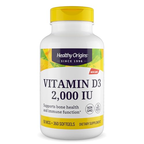 Healthy Origins Vitamina D3 (Lanolina) 2.000 UI - Suplementos De ...